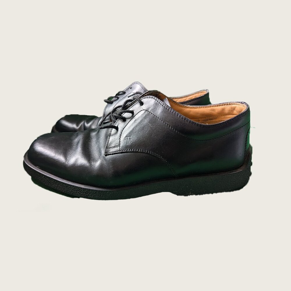 TOD'S - Square toe leather shoes - Size 9